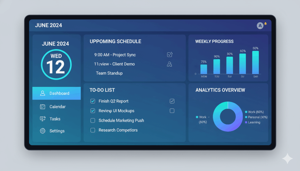 AI 일정 자동화 화면