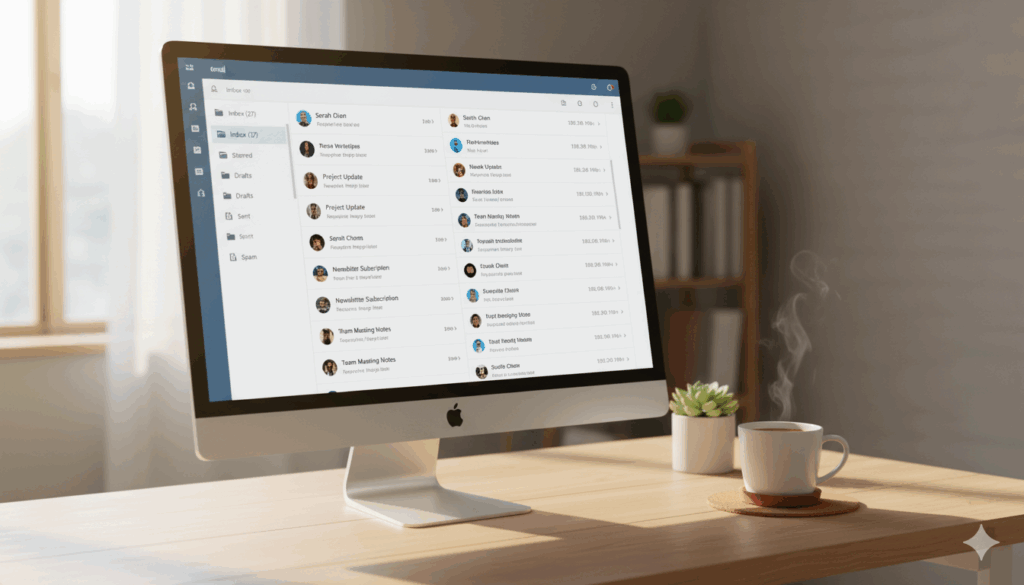 정리된 받은편지함과 깔끔한 이메일 화면