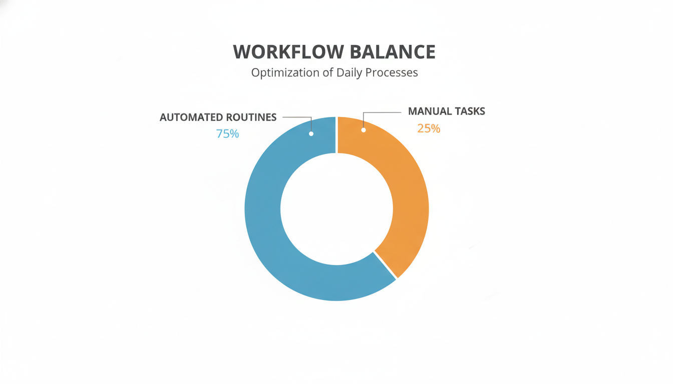 자동화와 수동 루틴의 균형을 보여주는 차트